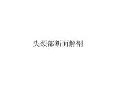 头颈部断面解剖