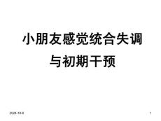 儿童行为障碍感觉障碍与早期干预培训课件
