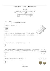小升初模拟练习（试题）-2023-2024学年