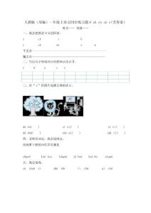 人教部編版一年級語文上冊《zhchshr》同步練習題（含答案）