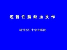 短暂性脑缺血发作培训课件