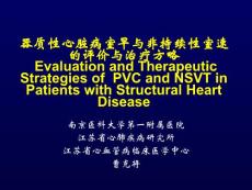 器质性心脏病室早与非持续性室速的评价与治疗策略培训课件