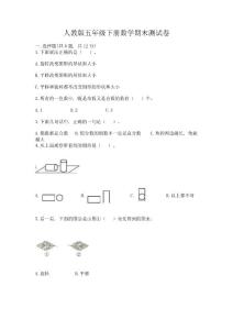 人教版五年級下冊數(shù)學(xué)期末測試卷精品及答案
