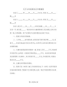 無子女的離婚協議書精編版(5篇)