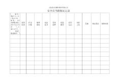 安全員當值情況記錄