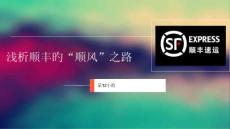 順豐快遞案例分析