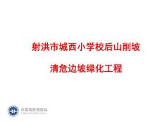 射洪市城西小學(xué)校后山削坡清危邊坡綠化工程