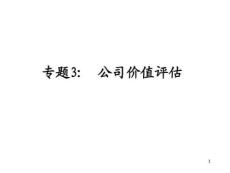 專題3 公司價值評估