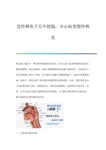 急性咽炎千万不能拖小心病变慢性咽炎
