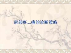 肩部疼痛的诊断及治疗公关教学ppt