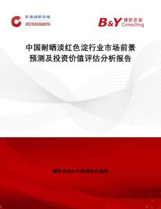 中国耐晒淡红色淀行业市场前景预测及投资价值评估分析报告：市场调研在线网
