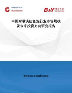 中国耐晒淡红色淀行业市场规模及未来投资方向研究报告：市场调研在线网