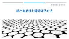 脑出血后视力障碍评估方法-详解洞察