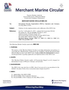 359 Guidance for the implementation and certification of the ISPS Code 執行和認證保安規則的導則