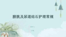 膀胱及尿道结石护理常规
