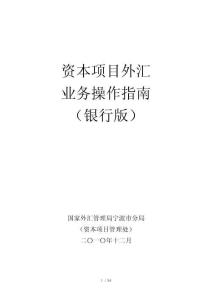 資本項目外匯業務操作指南