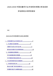 2025-2030中国活塞环行业市场现状供需分析及投资评估规划分析研究报告