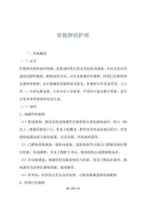 肝脓肿的护理