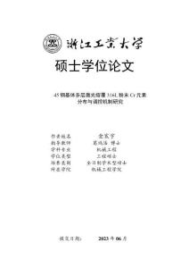 45鋼基體多層激光熔覆316L粉末Cr元素分布與調控機制研究