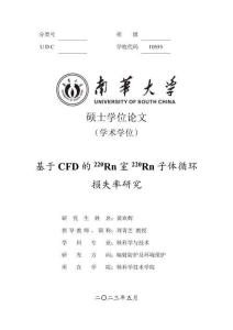基于CFD的220Rn室220Rn子體循環損失率研究