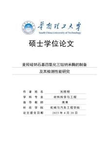 麦羟硅钠石基四氧化三钴纳米酶的制备及其检测性能研究