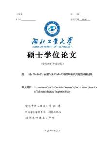 Mn_Fe_Co固溶V2SnC-MAX相的制備及其磁性調(diào)控研究