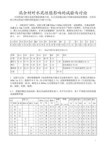 混合材對水泥性能影響的試驗與討論