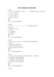 建筑工程質(zhì)量安全監(jiān)督考試題庫(kù)