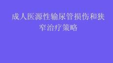 成人医源性输尿管损伤和狭窄治疗策略2025