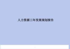 人力資源三年發(fā)展規(guī)劃報(bào)告（64頁P(yáng)PT）