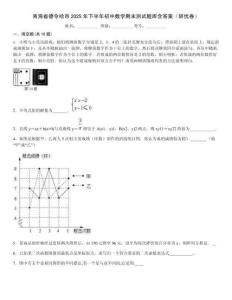 青海省德令哈市2025年下半年初中數(shù)學(xué)期末測(cè)試題庫(kù)含答案（研優(yōu)卷）