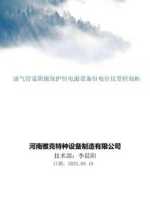 油氣管道陰極保護(hù)恒電源設(shè)備恒電位儀帶控制柜