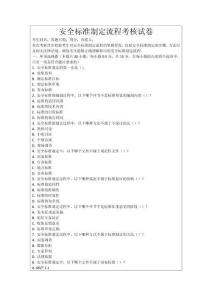 安全標準制定流程考核試卷