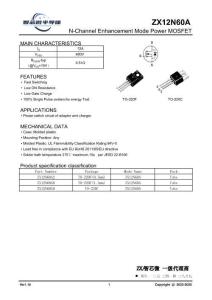 ZX12N60A規(guī)格書 智芯微 600V12A N溝道增強型功率MOS管