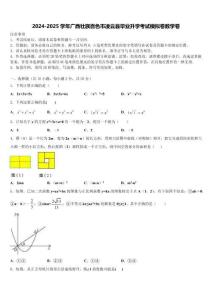 2024-2025學年廣西壯族百色市凌云縣畢業升學考試模擬卷數學卷含解析