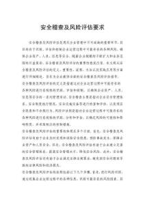 安全稽查及风险评估要求