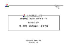 中企東方香港協(xié)鑫（集團(tuán)）控股有限公司管理咨詢項(xiàng)目 第一階段組織結(jié)構(gòu)設(shè)計(jì)調(diào)整方案