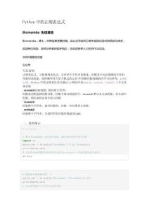 Python中的正則表達式