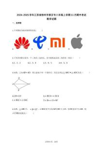 2024_2025學年江蘇省徐州市新沂市八年級上冊11月（期中）考試數學試題【附答案】