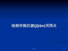 桡侧伸腕肌腱周围炎学习教案