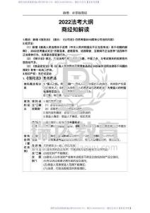 2022年法考大綱商經(jīng)法解讀（李晗）