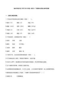 揚(yáng)州市經(jīng)開區(qū)2022年六年級《語文》下冊期末試卷與參考答案