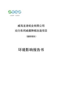 紙業有限公司動力車間減煤降碳改造項目環評報告書