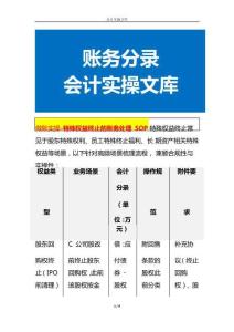 做賬實操-特殊權益終止的賬務處理 SOP