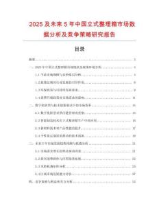 2025及未來5年中國立式整理箱市場數(shù)據(jù)分析及競爭策略研究報(bào)告