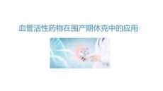 血管活性藥物在圍產(chǎn)期休克中的應(yīng)用2026