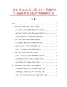 2025至2030年中國USB小風(fēng)扇行業(yè)市場(chǎng)前景預(yù)測(cè)及投資戰(zhàn)略研究報(bào)告