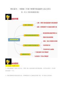 三年級數學下冊  【精品】第一單元《兩位數乘兩位數》期末備考講義單元闖關（知識點精講＋優選題訓練）（原卷版）（蘇教版）