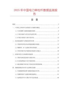 2025年中國電力單柱桿數據監測報告