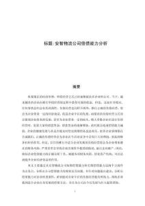 安智物流公司償債能力分析 (5)